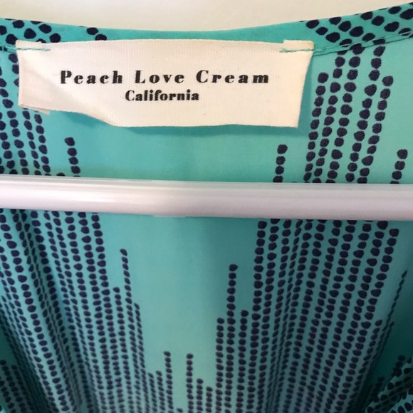 Peach Love Cali Green Patterned Flowy Dress - S - Picture 3 of 5
